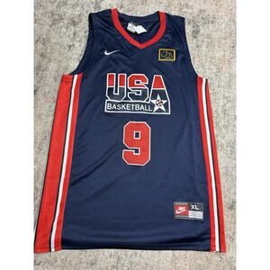 Nike USA Basketball Michael Jordan #9 Dream Team Jersey Navy Size XL Olympics